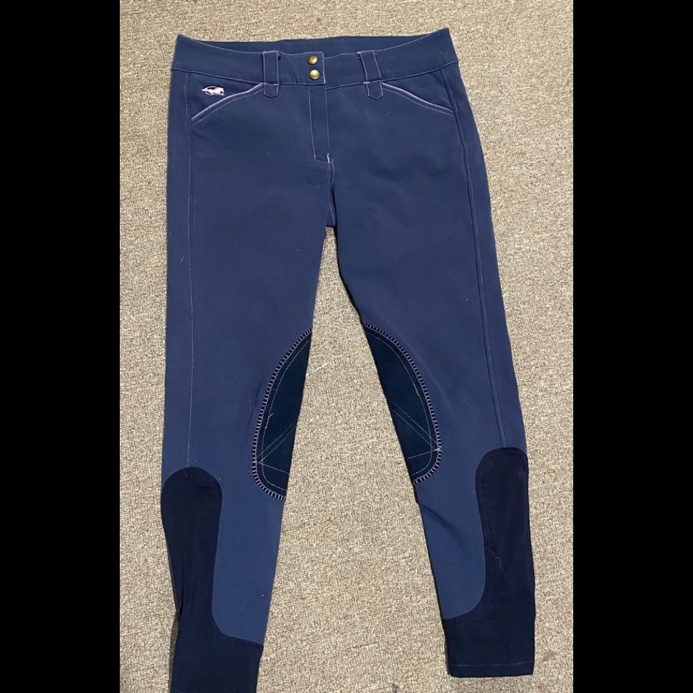 Piper smartpak ridingbreeches 28R Blue Purple Trim